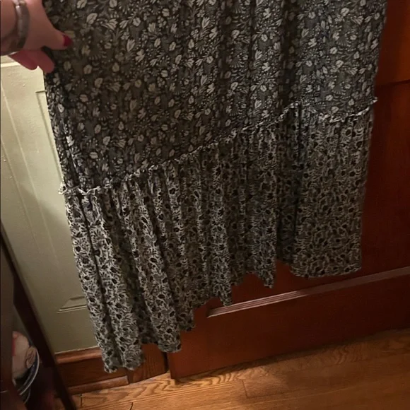 Knox Rose Black and White Floral Long Sleeve Maxi Dress - Picture 4 of 9